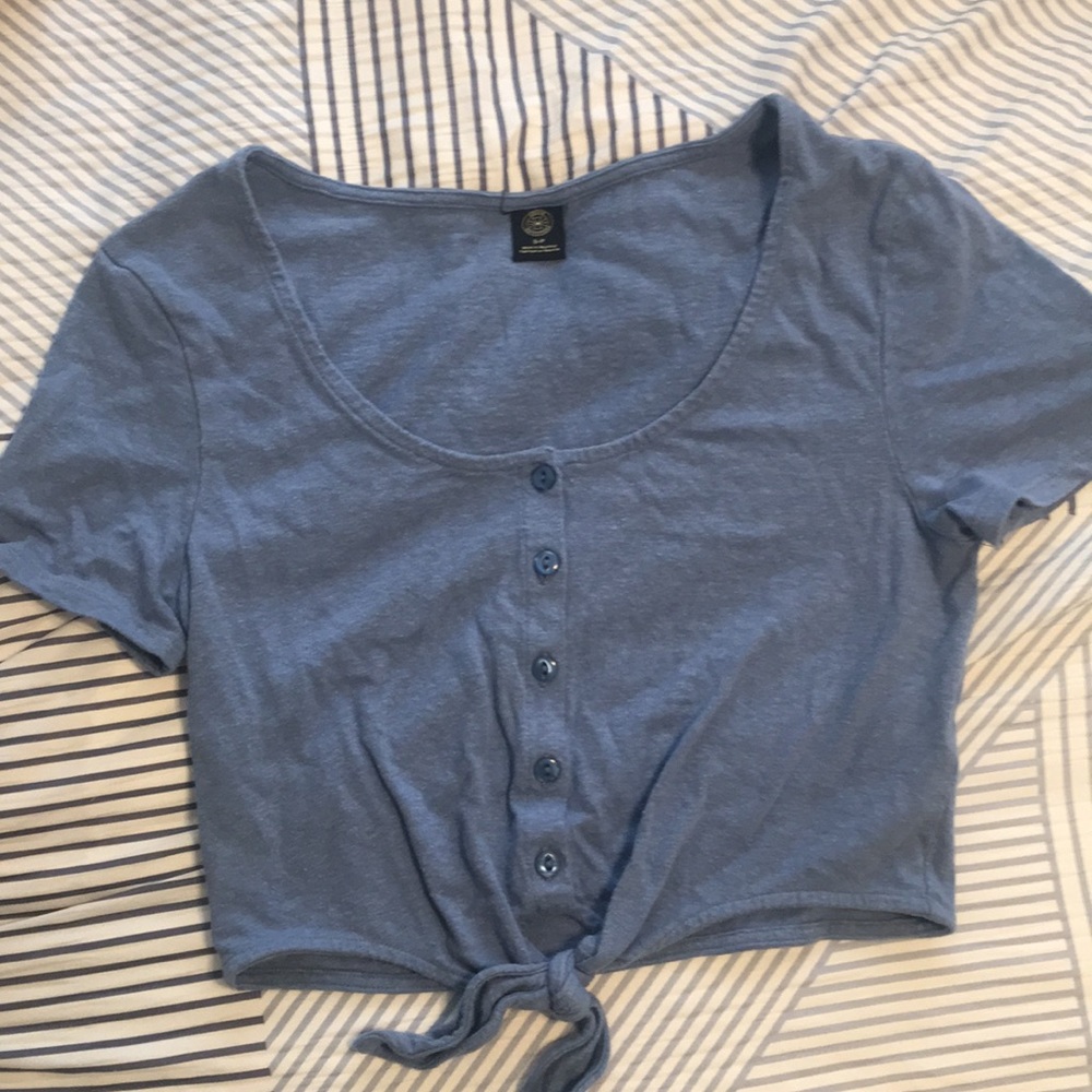Button down crop top